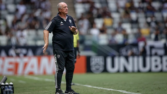 Felipão faz análise do jogo contra o Ipatinga (foto: Pedro Souza / Atlético)