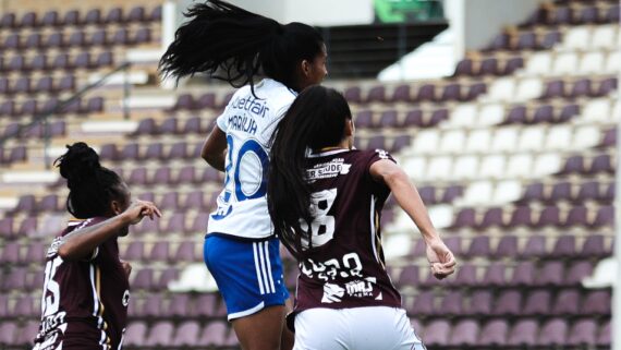 Cruzeiro conhece sua primeira derrota no Campeonato Brasileiro Feminino. (foto: REPRODUÇÃO / TWITTER / CRUZEIRO FEMININO)