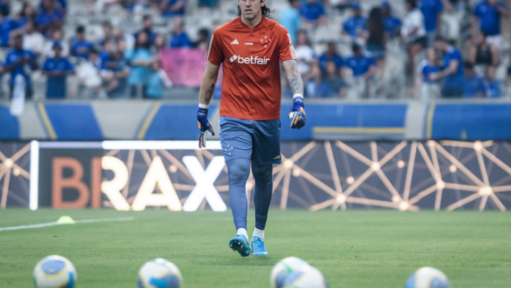 Cássio reconhece jogo abaixo do Cruzeiro e pede resposta na quinta-feira. (foto: Gustavo Aleixo / Cruzeiro.)