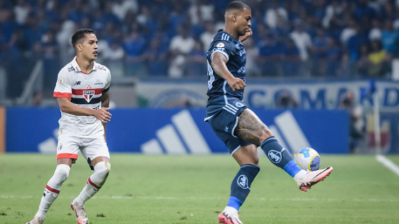 Cruzeiro joga mal e perde para o São Paulo. (foto: Gustavo Aleixo/Cruzeiro.)