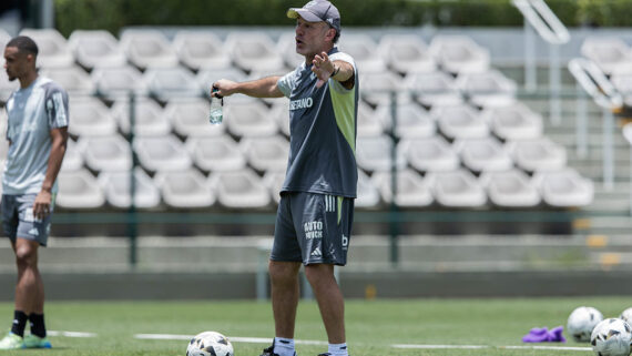 Galo teve trabalho tático e cobrança de pênaltis nessa quinta-feira. (foto: Pedro Souza / Atlético.)