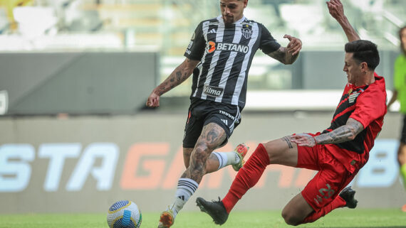 Rubens foi o autor do gol que garantiu o Galo na série A do Brasileiro (foto: Pedro Souza / Atlético)