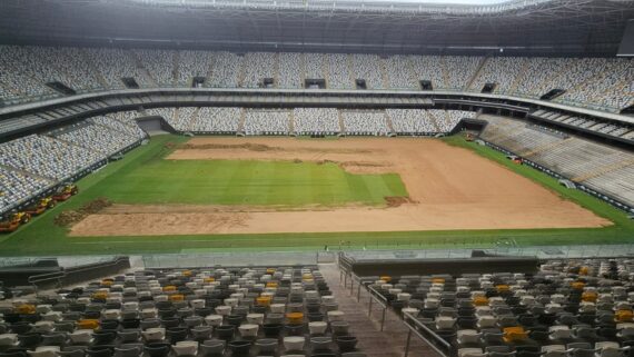 Atlético começou a troca do gramado da Arena MRV (foto: Divulgação / Atlético)