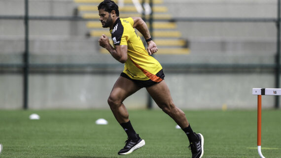 Hulk no primeiro trabalho na Cidade do Galo em 2025 (foto: Paulo Henrique França / Atlético)