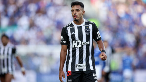 Gabriel Menino na sua estreia pelo Galo (foto: Pedro Souza / Atlético)