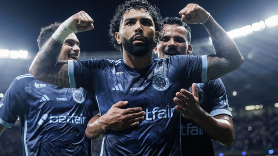 De pênalti, Gabigol marcou seu quarto gol pelo Cruzeiro. (foto: Gustavo Aleixo/Cruzeiro)