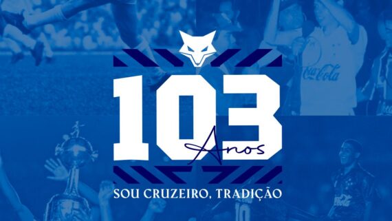 Cruzeiro celebra seus 103 anos (foto: REPRODUÇÃO / TWITTER / CRUZEIRO)