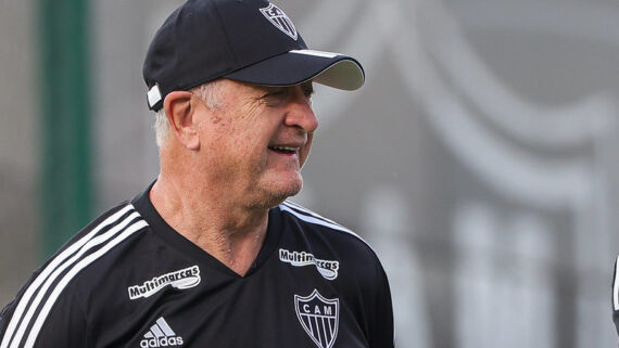 Felipão no Atlético (foto: Pedro Souza / Atlético)