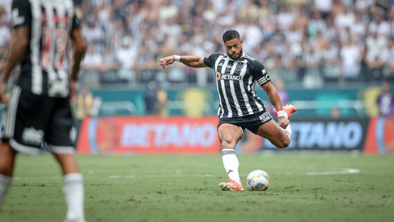 Hulk na partida diante do Cruzeiro, na Arena MRV (foto: Pedro Souza / Atlético)