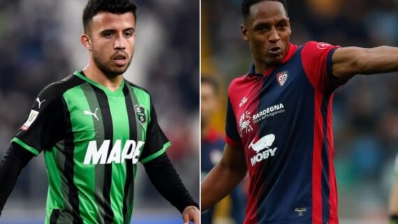 REPRODUÇÃO / SASSUOLO E CAGLIARI (foto: REPRODUÇÃO / SASSUOLO E CAGLIARI)