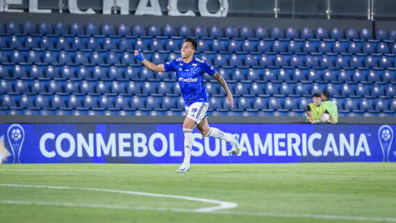 Kaio Jorge marcou seu segundo gol pelo Cruzeiro. (foto: Gustavo Aleixo/Cruzeiro.)