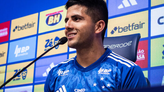 Mateo Gamarra, novo zagueiro do Cruzeiro. (foto: Gustavo Aleixo / Cruzeiro. )