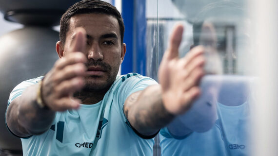 Dudu é reintegrado aos treinos do Cruzeiro. (foto: Gustavo Aleixo/Cruzeiro.)