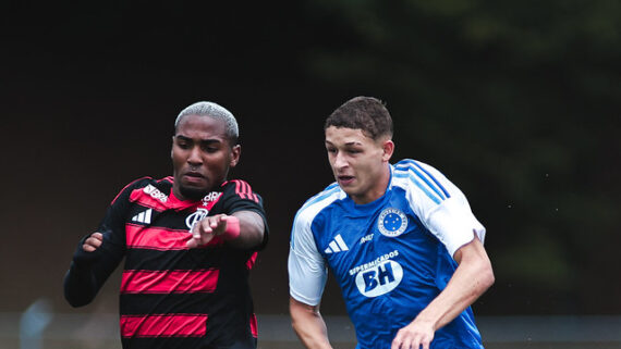 Cruzeiro perde para o Flamengo no Brasileiro Sub-20. (foto: Gustavo Martins/ Cruzeiro.)
