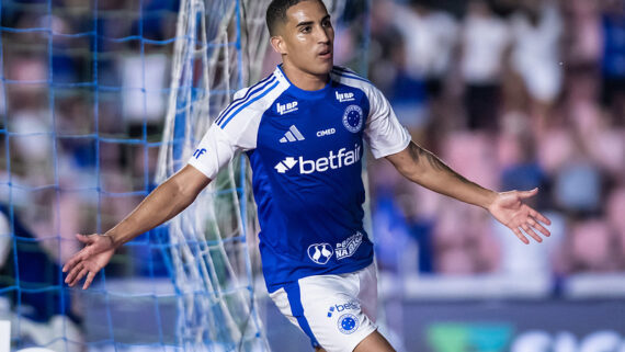 Christian marcou o gol da vitória do Cruzeiro. (foto: Gustavo Aleixo/Cruzeiro.)