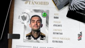Nome de Dudu já está no BID e atacante pode estrear pelo Galo (foto: Divulgação / Atlético)