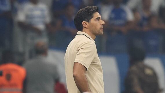 Abel Ferreira, técnico do Palmeiras, reconhece méritos do Cruzeiro. (foto: Cesar Greco/Palmeiras.)