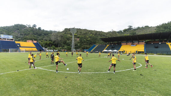 Atlético e Bucaramanga se enfrentam hoje pelos playoffs da Sul-Americana (foto: Foto: Pedro Souza / Atlético)