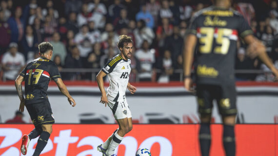 Atlético perdeu para o São Paulo fora de casa neste domingo (foto: Pedro Souza / Atlético)