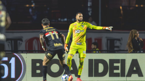 Everson denuncia ataque à filha após a partida (foto: Fotos: Pedro Souza / Atlético)
