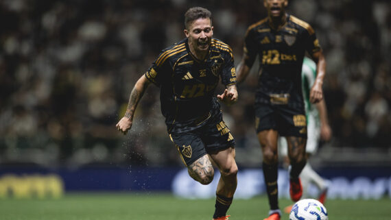Bernard no empate com o Juventude na Arena MRV (foto: Pedro Souza / Atlético)