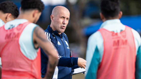 Jardim em treino na Toca da Raposa II. (foto: Gustavo Aleixo / Cruzeiro.)