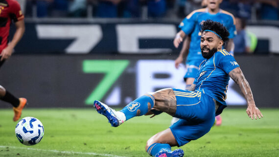 Gabigol em atuação contra o Sport neste domingo, no Mineirão. (foto: Gustavo Aleixo/Cruzeiro.)