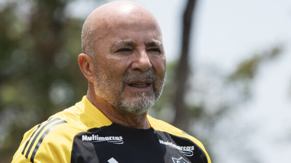Sampaoli em treinamento na Cidade do Galo (foto: Pedro Souza / Atlético)
