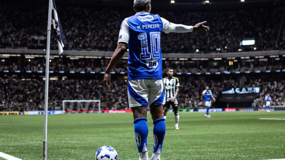 Matheus Pereira em atuação pelo Cruzeiro. (foto: Gustavo Aleixo/Cruzeiro.)