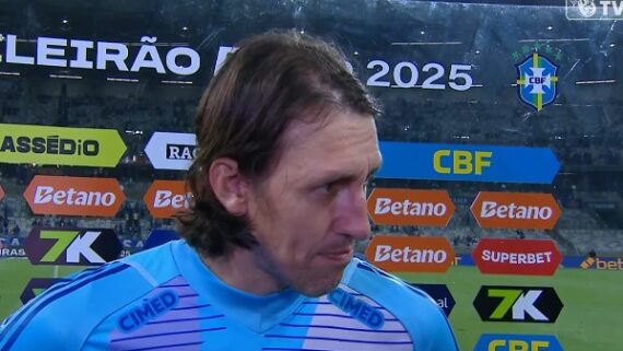 Cássio, goleiro do Cruzeiro. (foto: Reprodução / Youtube.)