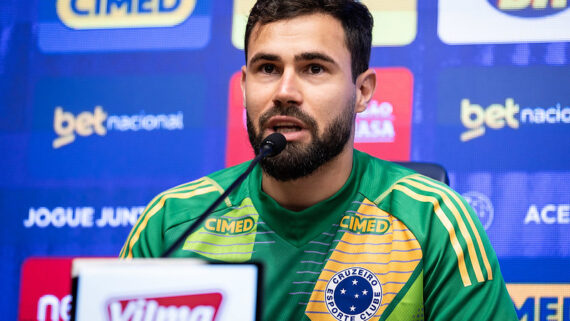 Matheus Cunha, novo goleiro do Cruzeiro. (foto: Gustavo Aleixo / Cruzeiro.)