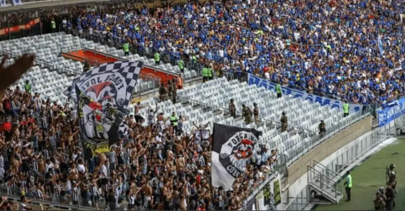 Federação Mineira de Futebol (FMF) definiu a venda de ingressos para clássico da final com torcida dividida. (foto: Pedro Souza/Atlético. )