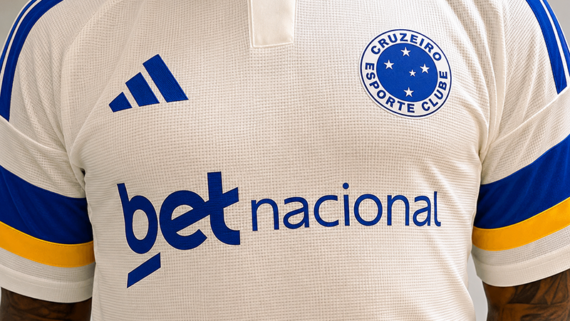 Cruzeiro divulgou detalhes da terceira camisa do clube. (foto: Reprodução/Cruzeiro.)